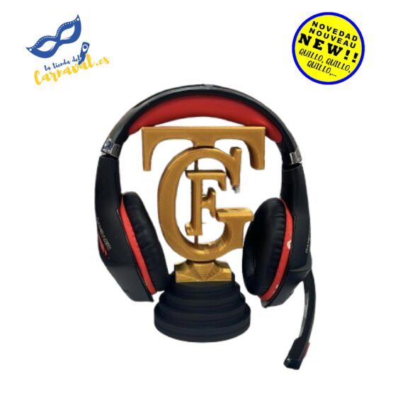 Soporte para auriculares en forma de trofeo del Gran Teatro Falla