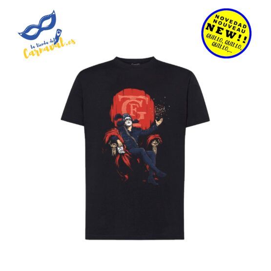 Camiseta Negra "Camijeta Capitán GTF" - Edición Especial Carnaval de Cádiz