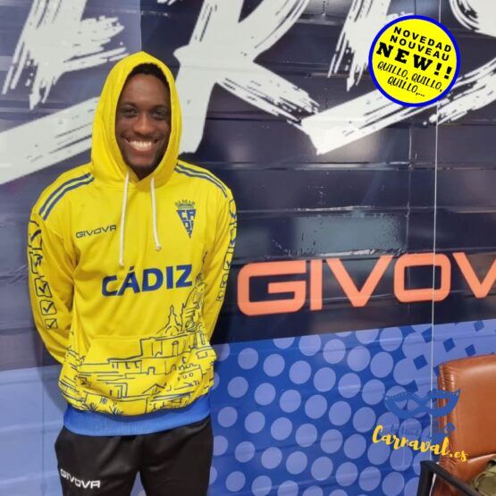 Sudadera Cádiz amarilla con capucha: Brillo y Estilo Deportivo