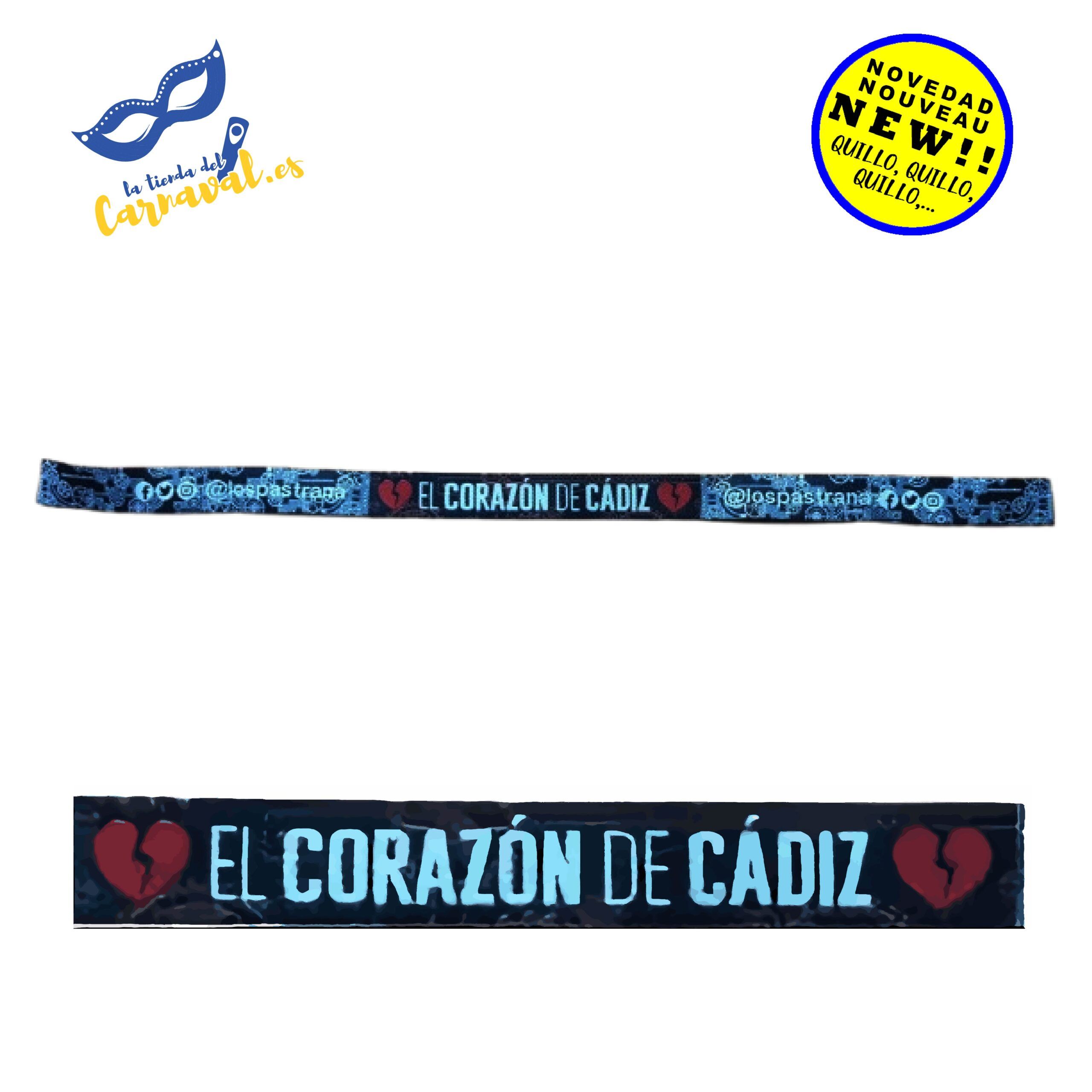 Pulsera de Tela "El Corazón de Cádiz" - Celebración del Carnaval Gaditano