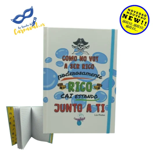 Libreta del Carnaval de Cádiz - Tapa Dura y Goma Elástica