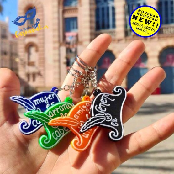 Llavero 3D "Carnaval de Cádiz" - ¡Explosión de color y fiesta!