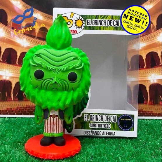 Figura 3D "Pó primo El Grinch de Cái" - ¡Sabor del Carnaval de Cádiz!