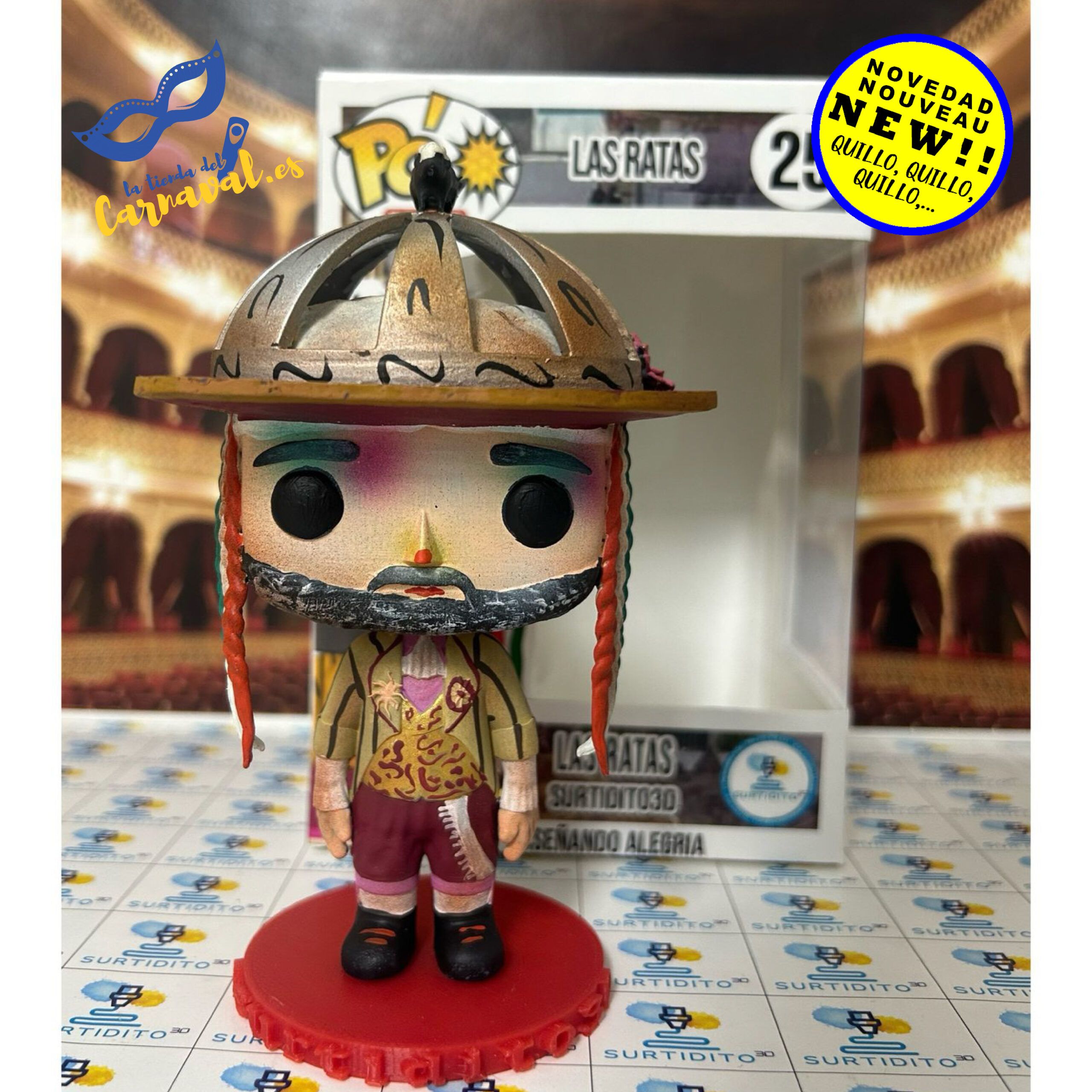 Figura 3D "Pó primo Las Ratas" - Carnaval de Cádiz