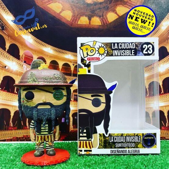 Figura 3D "Pó primo La ciudad invisible" - ¡Encanto del Carnaval de Cádiz!