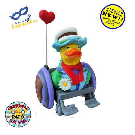 Pato Carnavalero en 3D (mod. 18) – ¡Un toque festivo y artesanal para tu hogar!