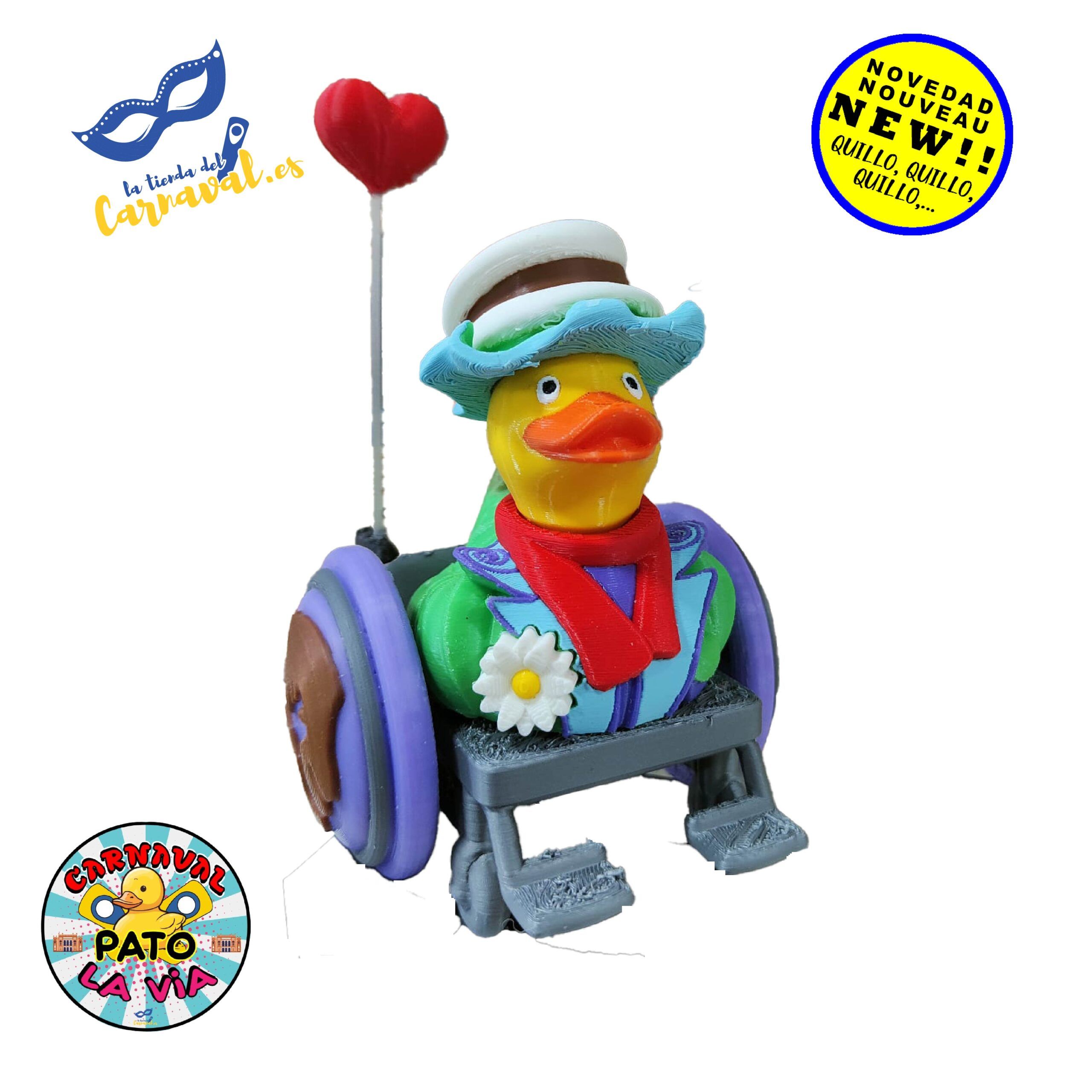 Pato Carnavalero en 3D (mod. 18) – ¡Un toque festivo y artesanal para tu hogar!