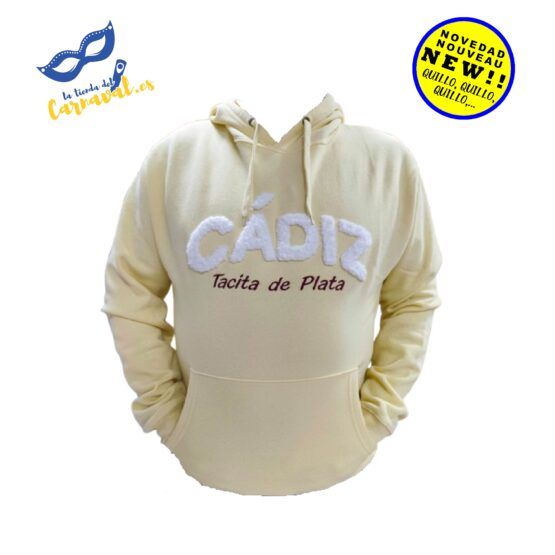 Sudadera "Cádiz, Tacita de Plata" en amarillo pastel - Elegancia y Confort