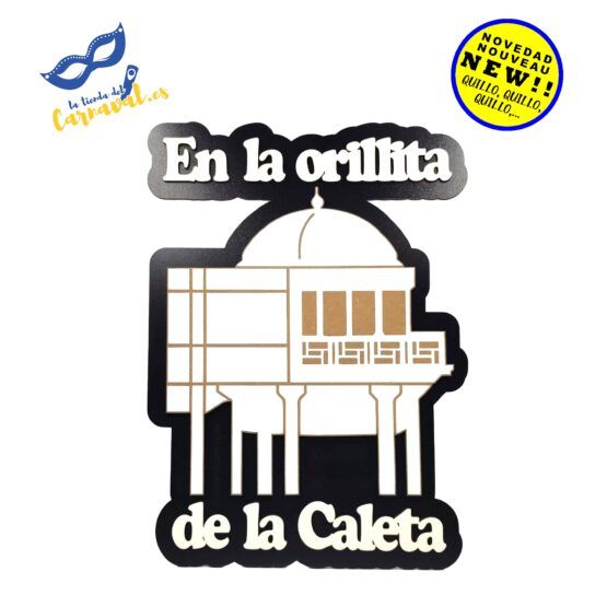 "En la orillita de La Caleta" – Lámina en madera con alma gaditana