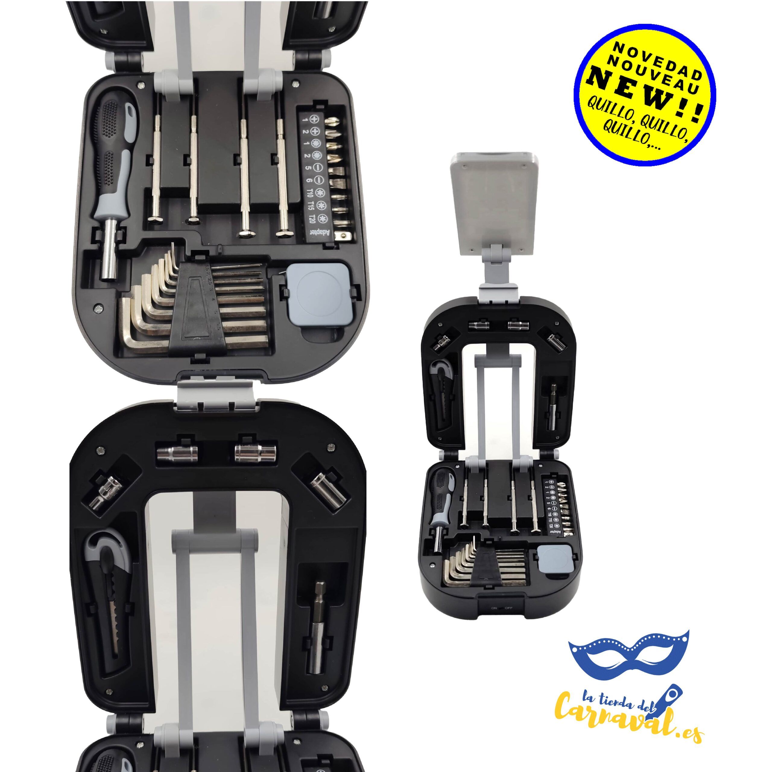 Maletín de herramientas con luz LED para reparaciones rápidas - Imagen 2