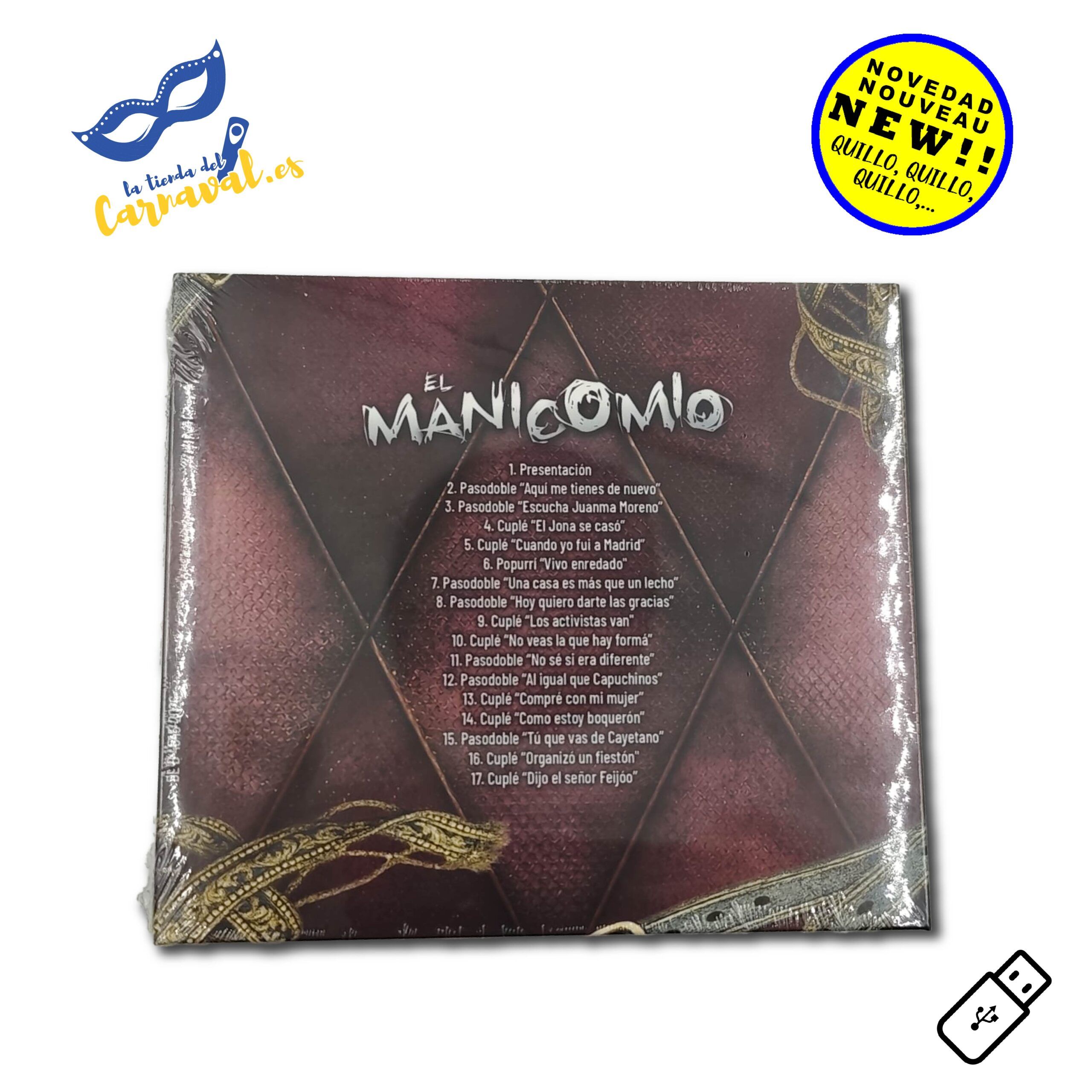 USB musical oficial de la comparsa "El Manicomio" – Carnaval de Cádiz 2026 - Imagen 2