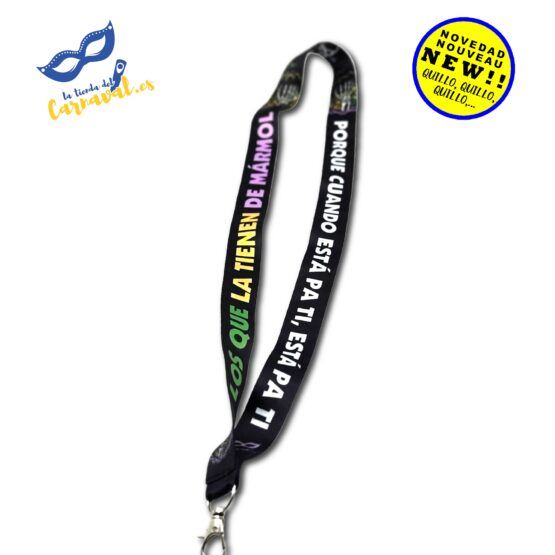 Lanyard oficial “Los que la tienen de mármol” 2026 – Calidad premium