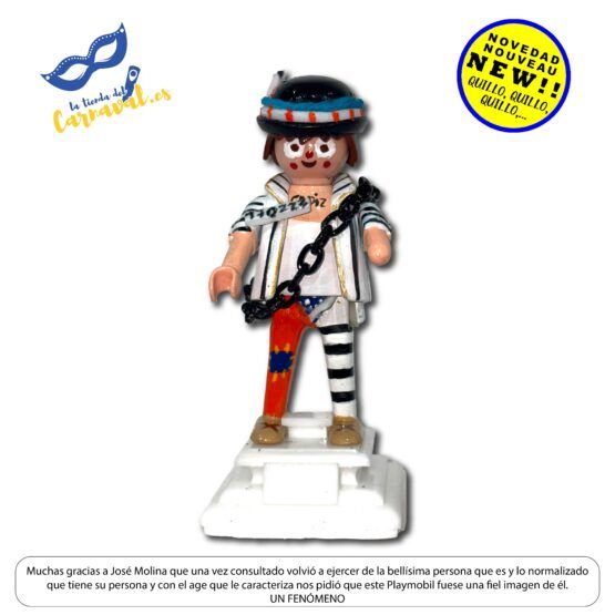 Figura Playmobil Customizada del Carnaval de Cádiz – "La callejera invisible"