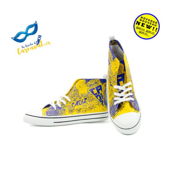 Zapatillas Cádiz Vanguardia - Contraste Audaz en Amarillo y Negro