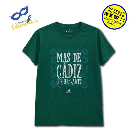 Camiseta “Más de Cádiz que el levante” – Estilo clásico en verde