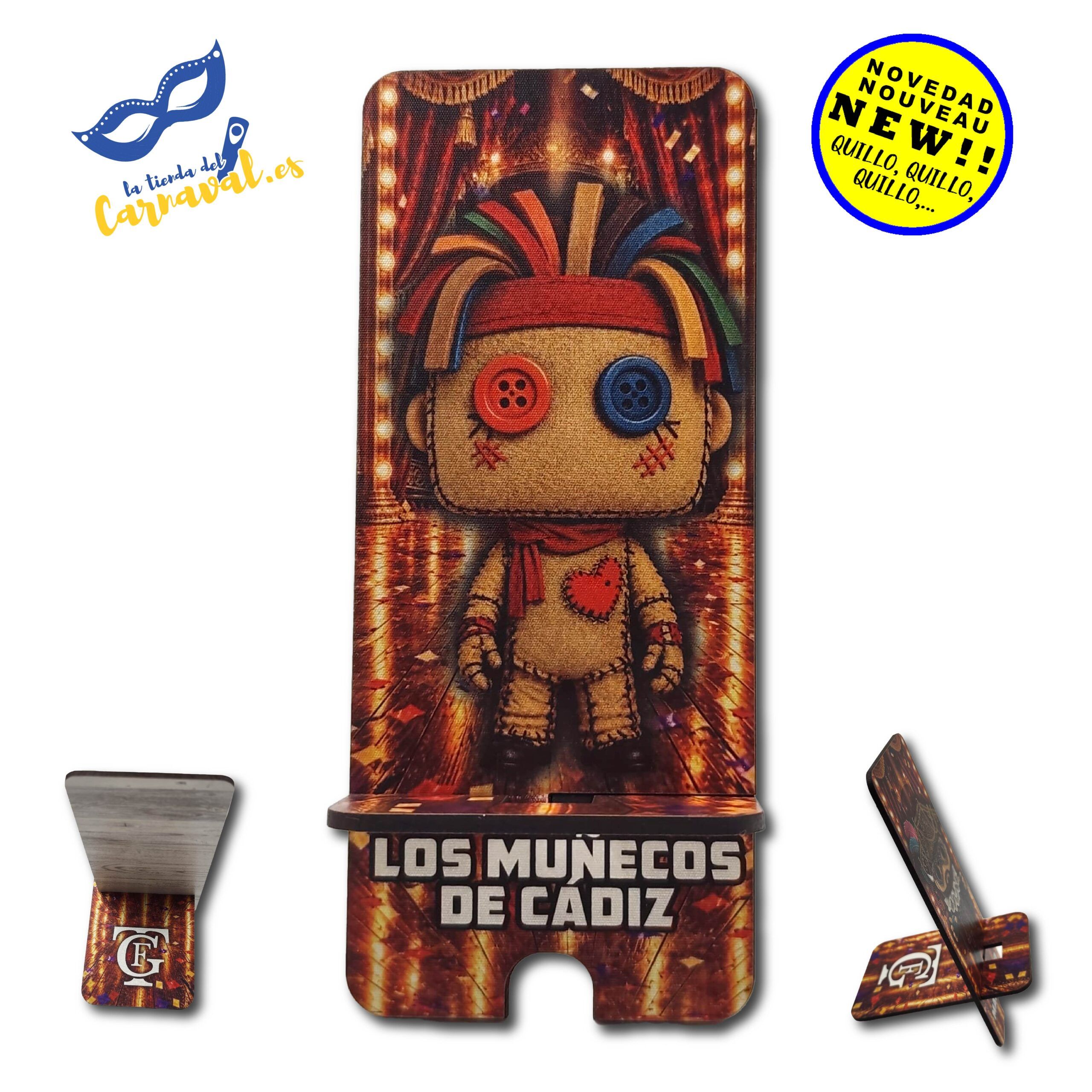 Soporte para móvil "Agrupaciones del Carnaval de Cádiz" en madera - Imagen 5