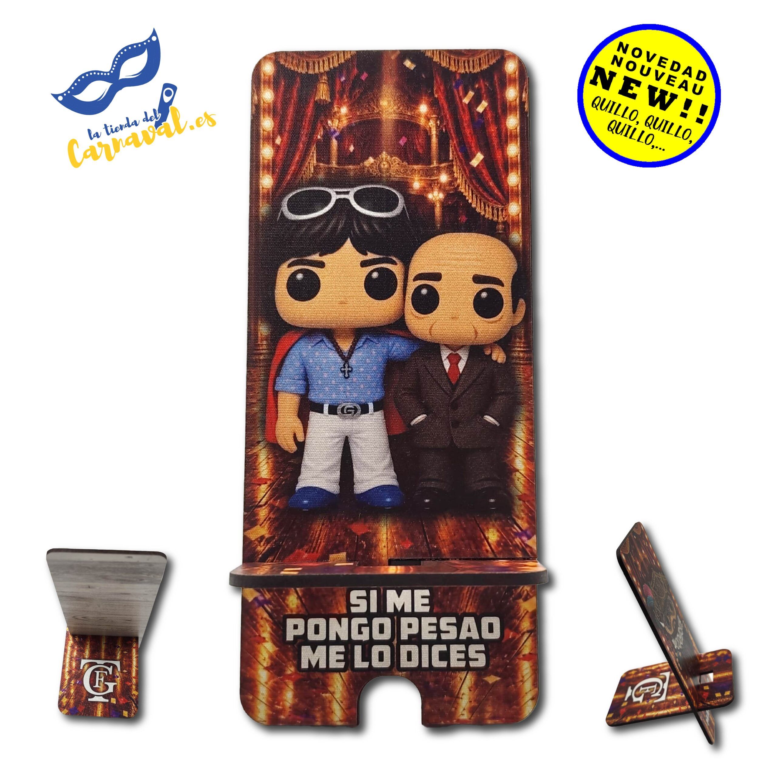Soporte para móvil "Agrupaciones del Carnaval de Cádiz" en madera - Imagen 7